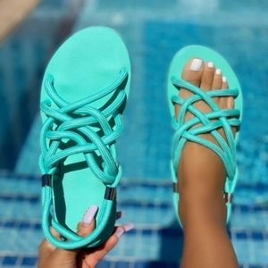 New - Turquoise Roped Sandals